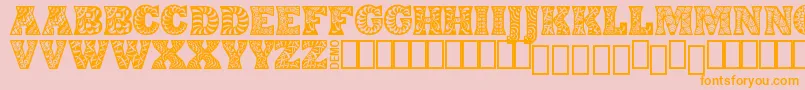 DigidonDemo Font – Orange Fonts on Pink Background