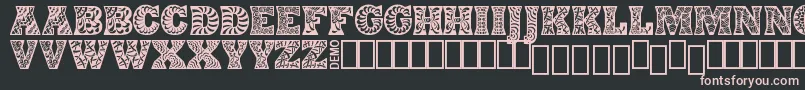 フォントDigidonDemo – 黒い背景にピンクのフォント