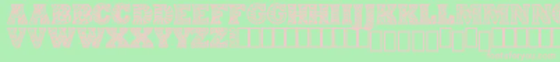フォントDigidonDemo – 緑の背景にピンクのフォント