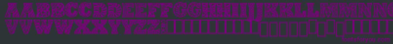 DigidonDemo-Schriftart – Violette Schriften auf schwarzem Hintergrund