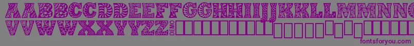 DigidonDemo-fontti – violetit fontit harmaalla taustalla