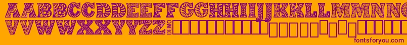 DigidonDemo Font – Purple Fonts on Orange Background