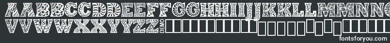 DigidonDemo-fontti – valkoiset fontit mustalla taustalla