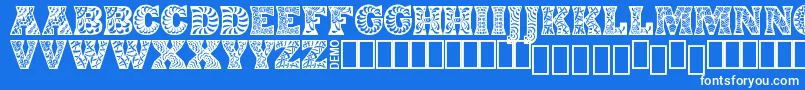 Шрифт DigidonDemo – белые шрифты на синем фоне