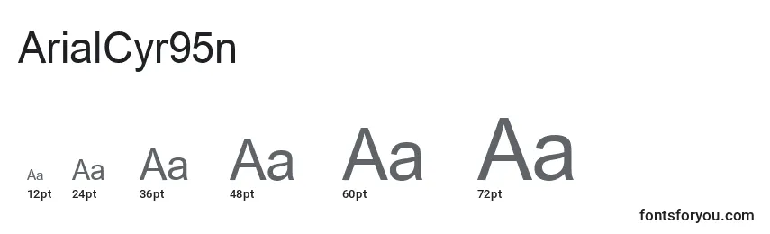 ArialCyr95n Font Sizes