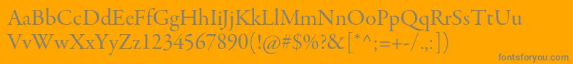 Police GaramondpremrproSubh – polices grises sur fond orange