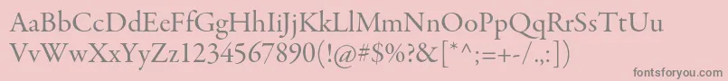Police GaramondpremrproSubh – polices grises sur fond rose