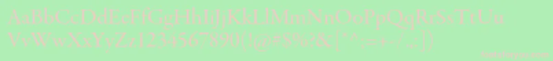 GaramondpremrproSubh Font – Pink Fonts on Green Background