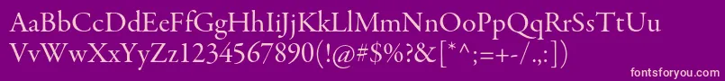 Police GaramondpremrproSubh – polices roses sur fond violet