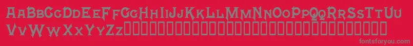 Mephisto Font – Gray Fonts on Red Background