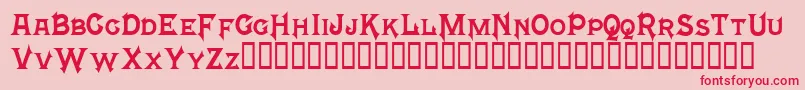 Mephisto Font – Red Fonts on Pink Background