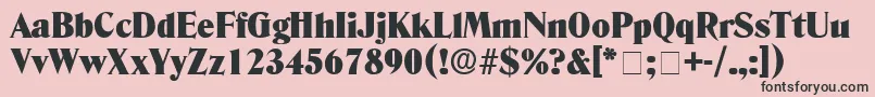 KazanDisplaySsi Font – Black Fonts on Pink Background