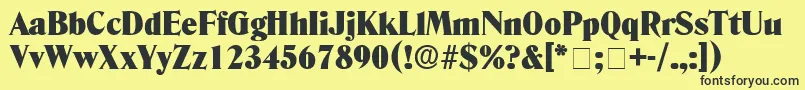 KazanDisplaySsi Font – Black Fonts on Yellow Background