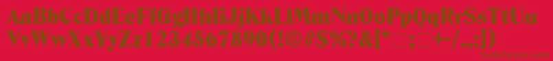 KazanDisplaySsi Font – Brown Fonts on Red Background