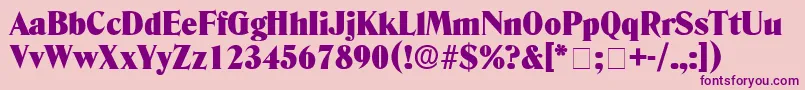 KazanDisplaySsi Font – Purple Fonts on Pink Background