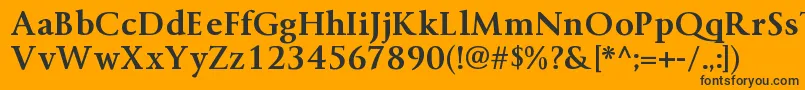 Шрифт ByingtonrgBold – чёрные шрифты на оранжевом фоне