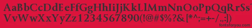 ByingtonrgBold Font – Black Fonts on Red Background
