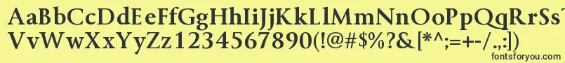 ByingtonrgBold Font – Black Fonts on Yellow Background