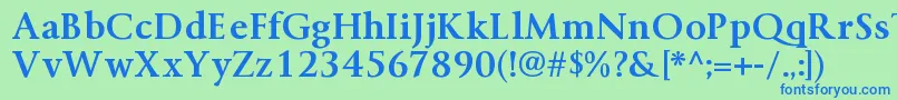 ByingtonrgBold Font – Blue Fonts on Green Background