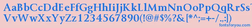 ByingtonrgBold Font – Blue Fonts on Pink Background