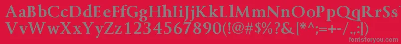 ByingtonrgBold Font – Gray Fonts on Red Background