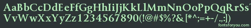 Шрифт ByingtonrgBold – зелёные шрифты на чёрном фоне