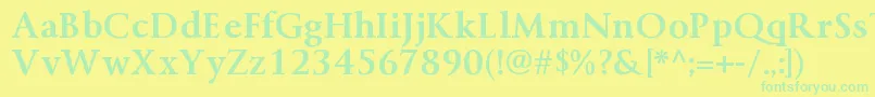 ByingtonrgBold Font – Green Fonts on Yellow Background