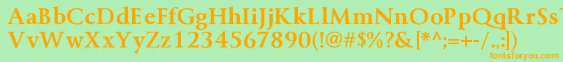 ByingtonrgBold Font – Orange Fonts on Green Background