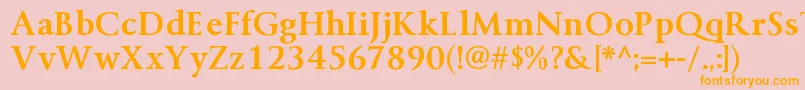 Шрифт ByingtonrgBold – оранжевые шрифты на розовом фоне