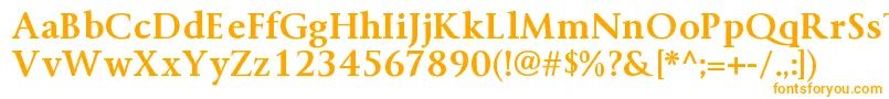 ByingtonrgBold-Schriftart – Orangefarbene Schriften auf weißem Hintergrund