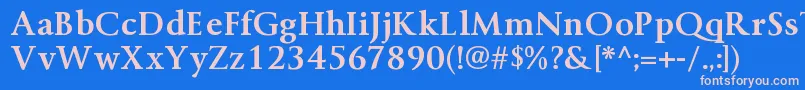 Шрифт ByingtonrgBold – розовые шрифты на синем фоне