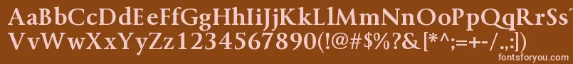 ByingtonrgBold Font – Pink Fonts on Brown Background