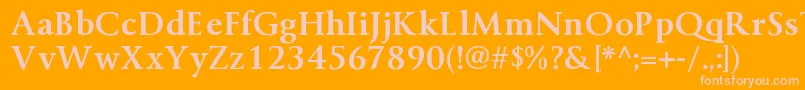 ByingtonrgBold Font – Pink Fonts on Orange Background