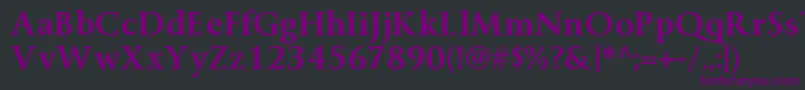 ByingtonrgBold Font – Purple Fonts on Black Background