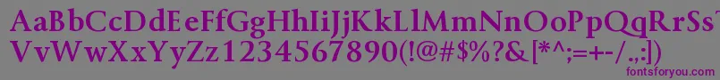 ByingtonrgBold Font – Purple Fonts on Gray Background