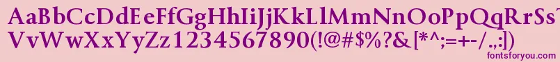 ByingtonrgBold Font – Purple Fonts on Pink Background