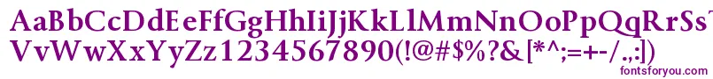 Шрифт ByingtonrgBold – фиолетовые шрифты на белом фоне