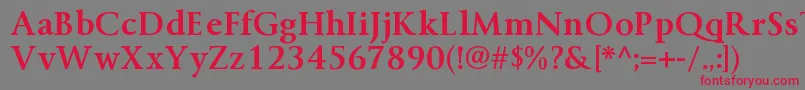 フォントByingtonrgBold – 赤い文字の灰色の背景