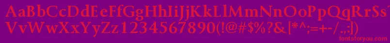 ByingtonrgBold Font – Red Fonts on Purple Background