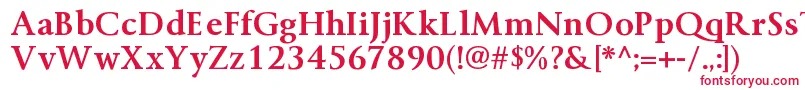 ByingtonrgBold Font – Red Fonts on White Background