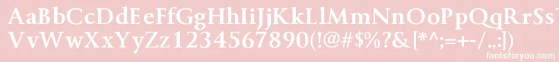 ByingtonrgBold-Schriftart – Weiße Schriften auf rosa Hintergrund