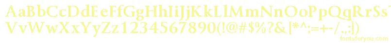 ByingtonrgBold-fontti – keltaiset fontit