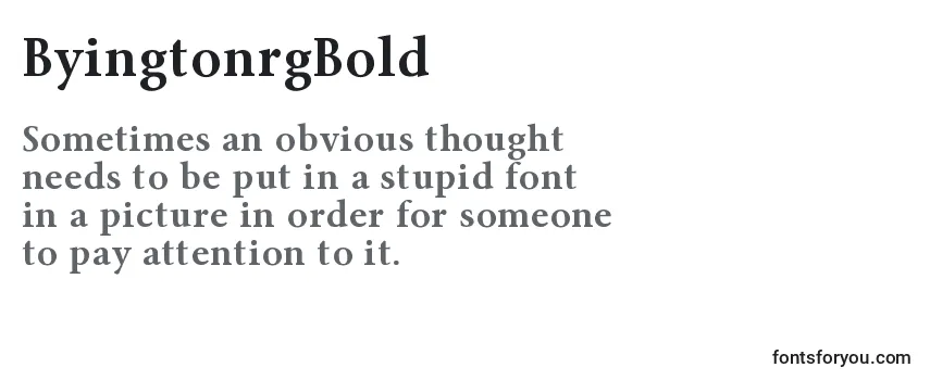 ByingtonrgBold-fontti