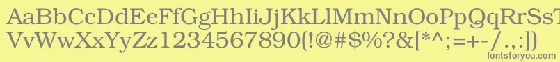 Bookman Font – Gray Fonts on Yellow Background