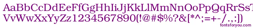 Bookman Font – Purple Fonts on White Background