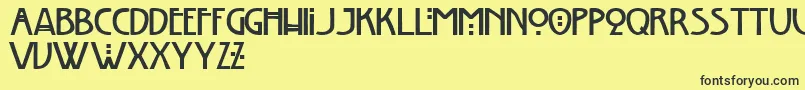ChelseaStudio-fontti – mustat fontit keltaisella taustalla
