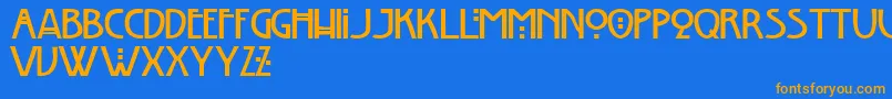 More about ChelseaStudio Font ChelseaStudio Font – Orange Fonts on Blue Background