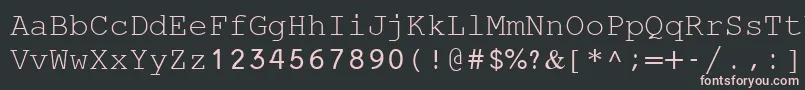 Шрифт MiriamFixed – розовые шрифты на чёрном фоне