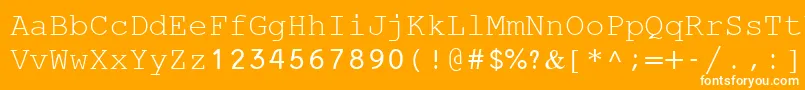 MiriamFixed Font – White Fonts on Orange Background