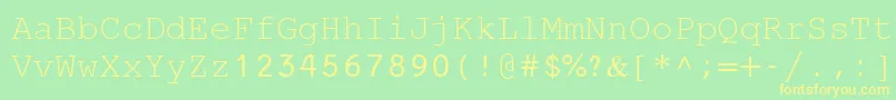 MiriamFixed Font – Yellow Fonts on Green Background